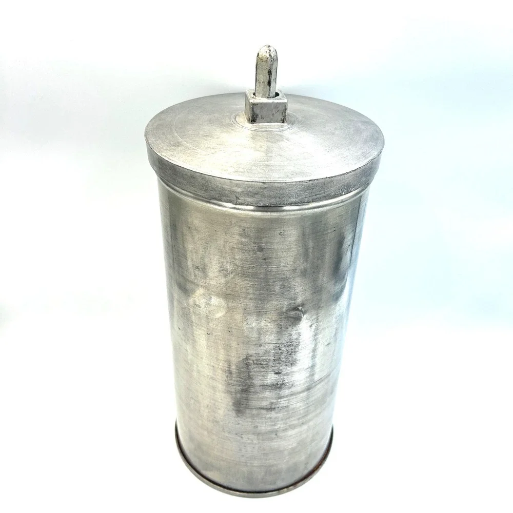Vintage White Mountain Ice Cream Maker Canister Dasher Lid 4 Qt 4-38ALU3 Silver